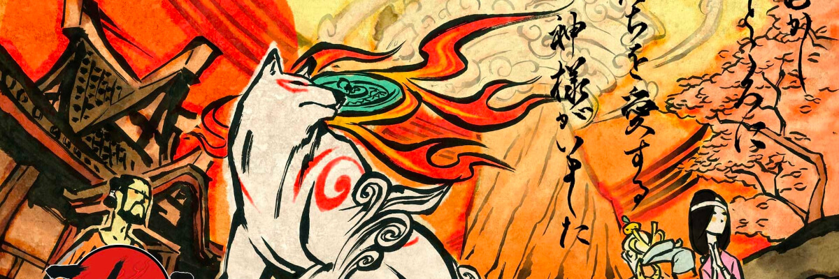 Art from Okami, a video game published by Capcom.